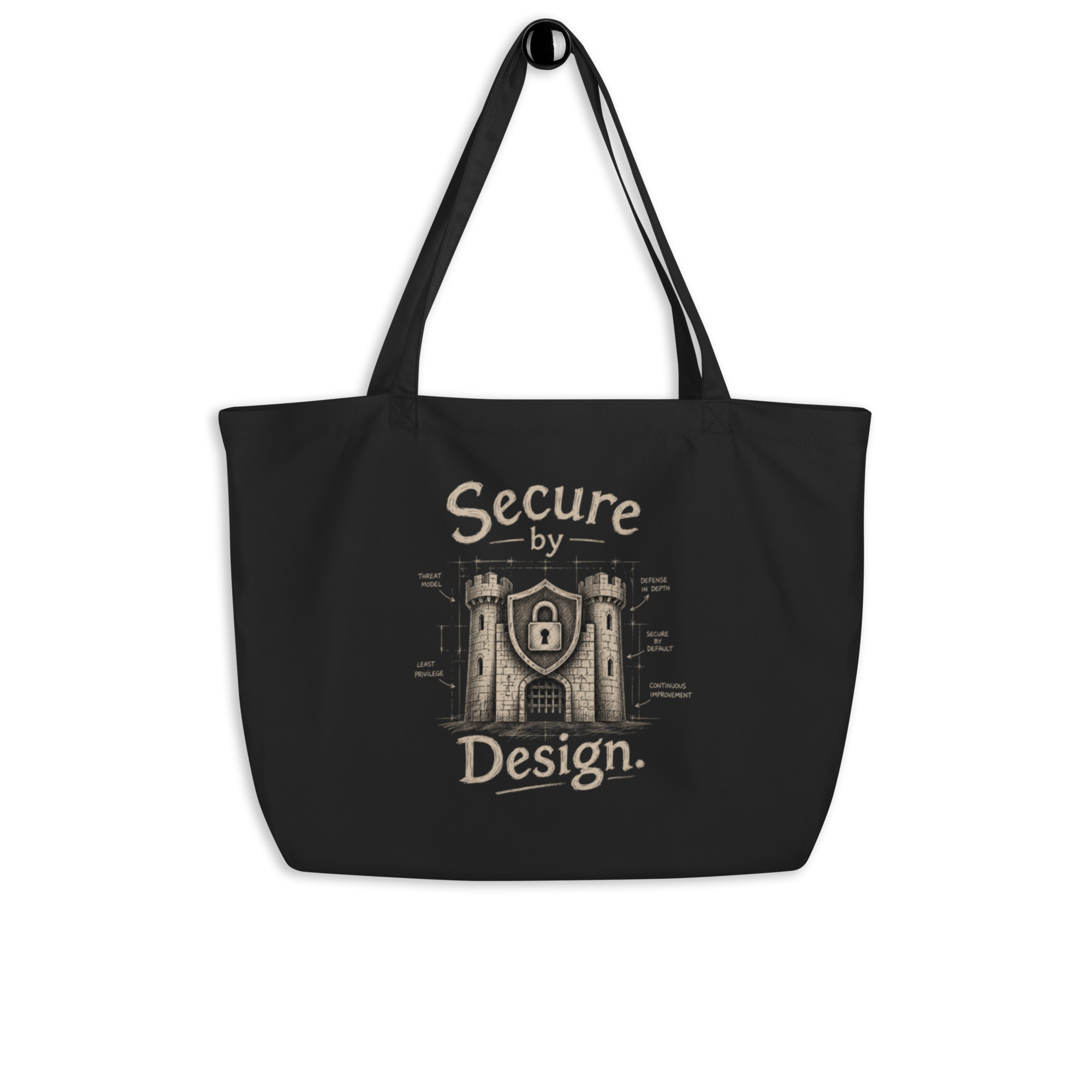 Large organic tote bag: "Secure By Design" - Image 4