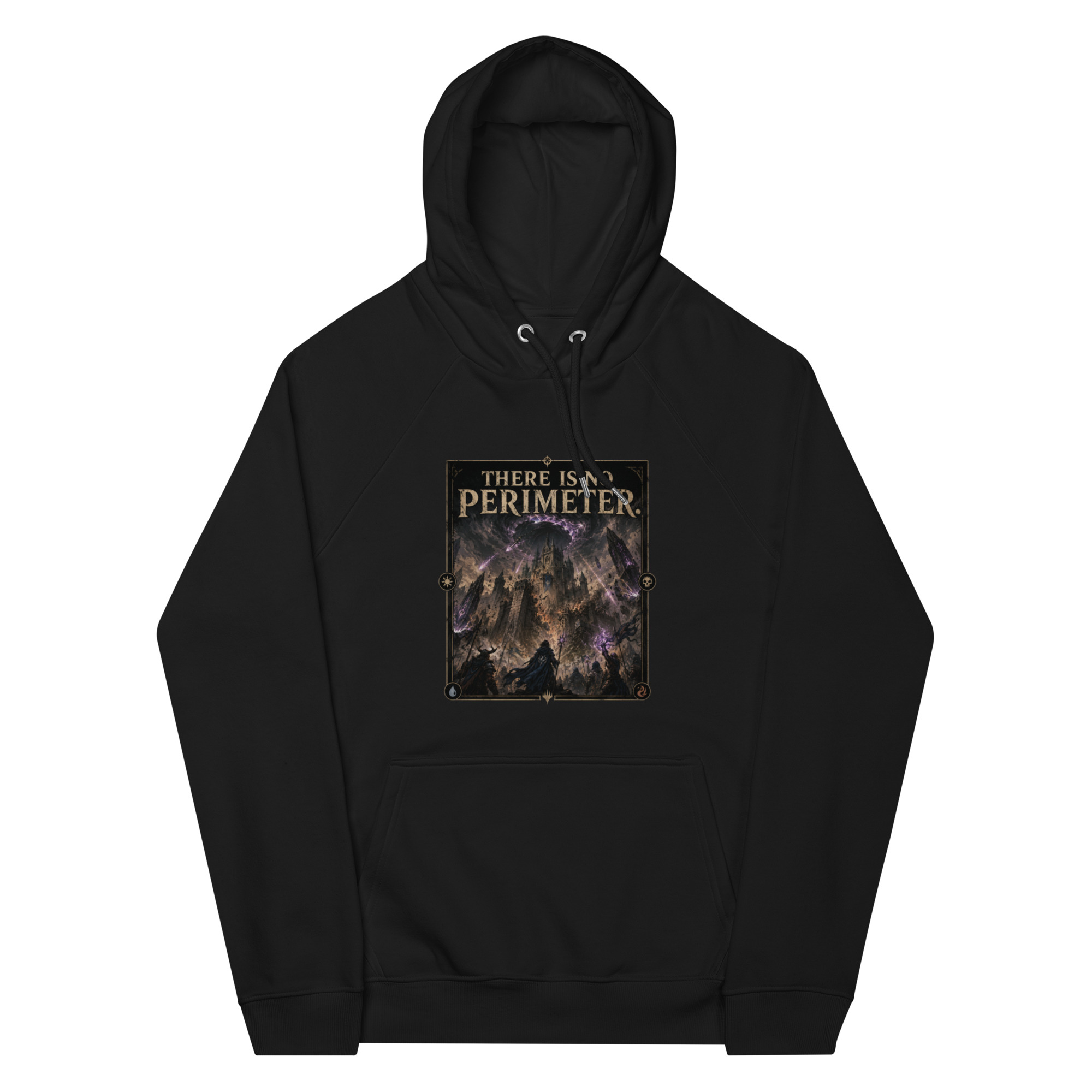 Unisex eco raglan hoodie: "There Is No Perimeter" - Image 6