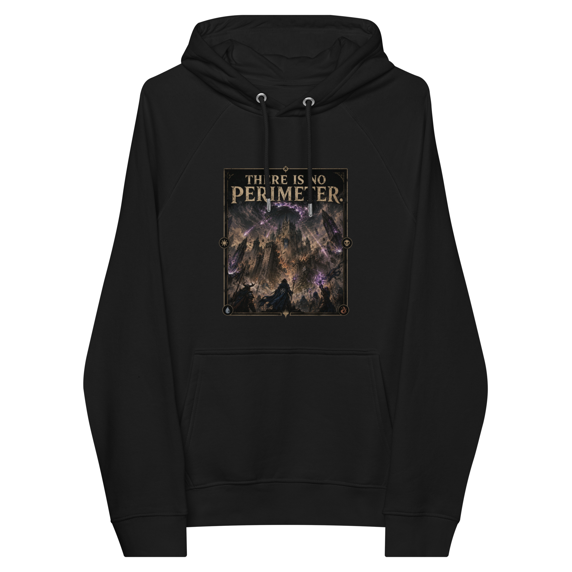 Unisex eco raglan hoodie: "There Is No Perimeter" - Image 7