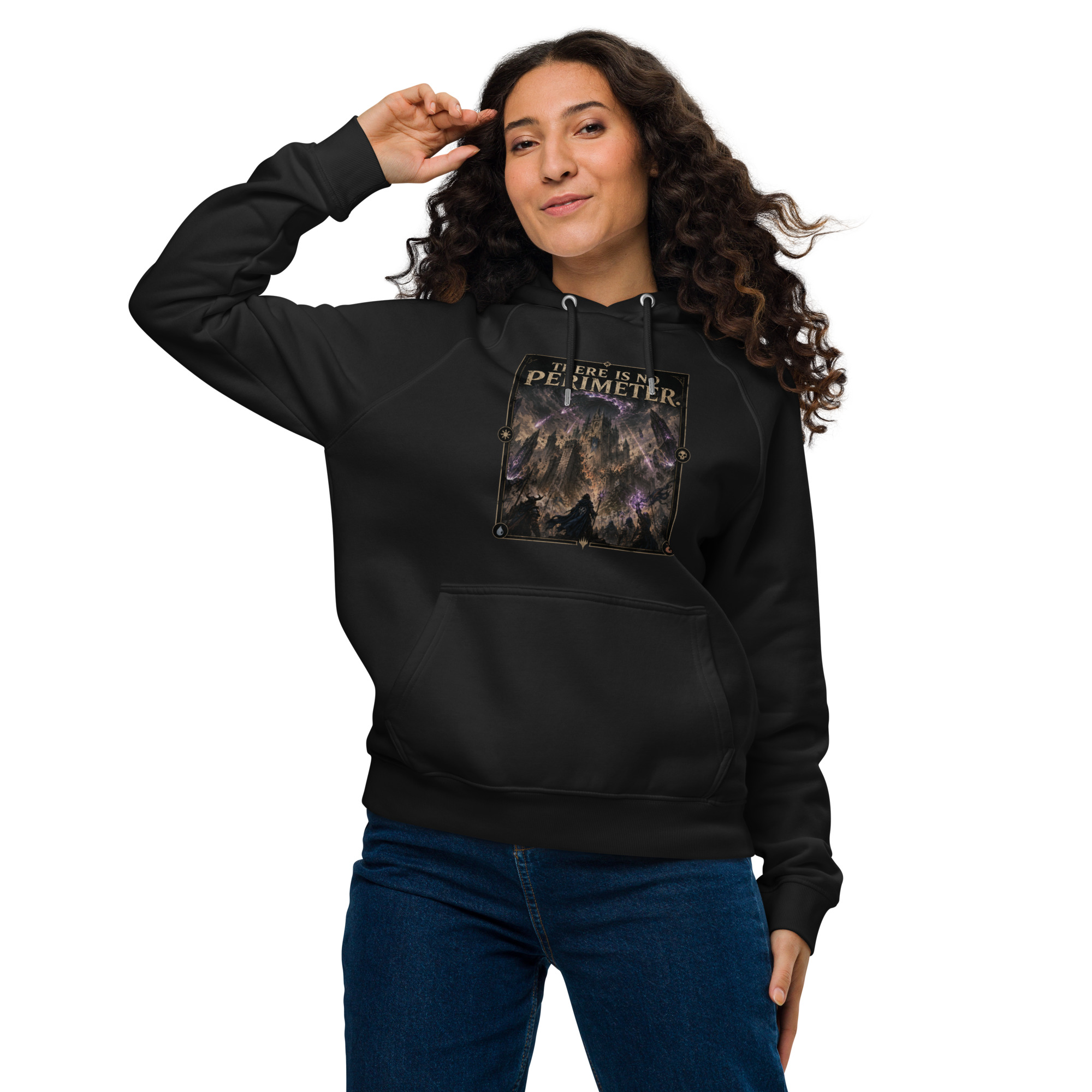 Unisex eco raglan hoodie: "There Is No Perimeter" - Image 2