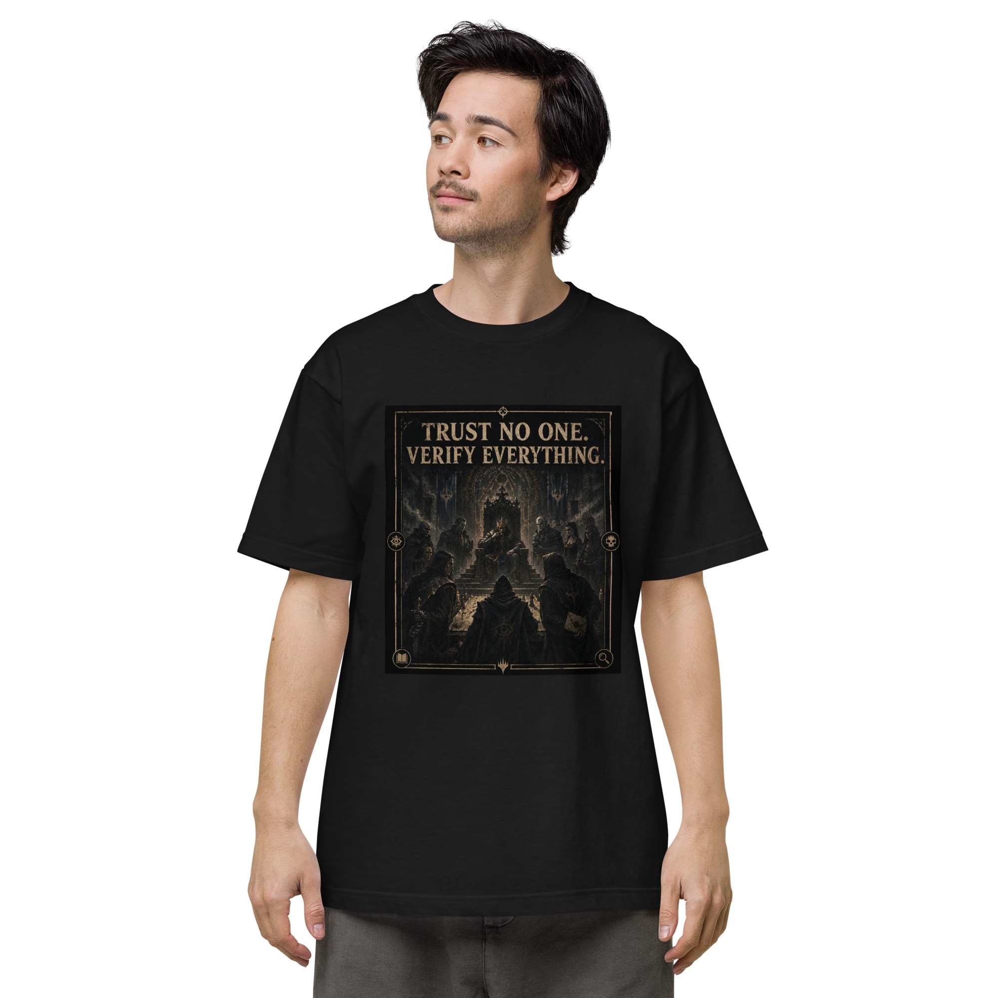 Unisex short sleeve tee: "Trust No One, Verify Everything" - Image 6