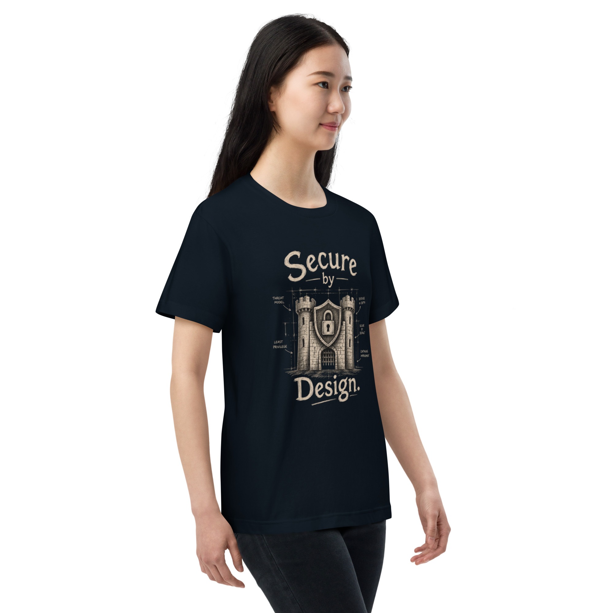 Unisex short sleeve tee: "Secure by Design." - Image 5