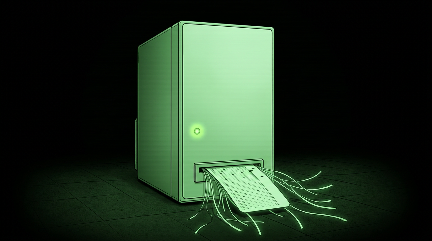 A sealed network security appliance with a jammed data card